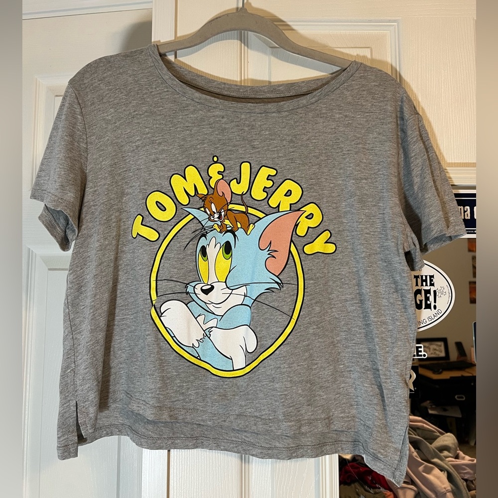 Tom and Jerry cropped t-shirt